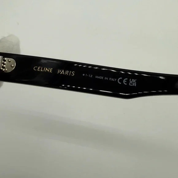 Authentic NEW Celine Black Rectangle Acetate sunglasses - Picture 13 of 17